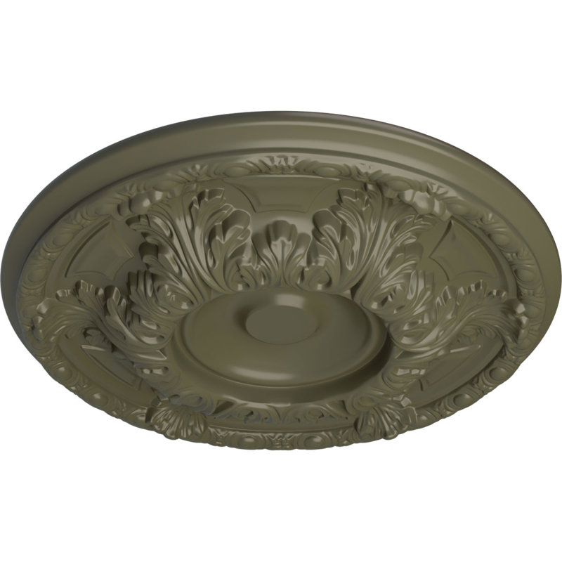 Médaillon de plafond H 2 1/2 po x l 23 3/8 po x P 2 1/2 po Granada, Tortue peinte, H 19 po x l 19 po x P 2,5 po