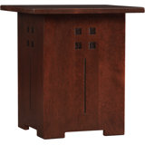 Highlands Solid Wood Pedestal End Table