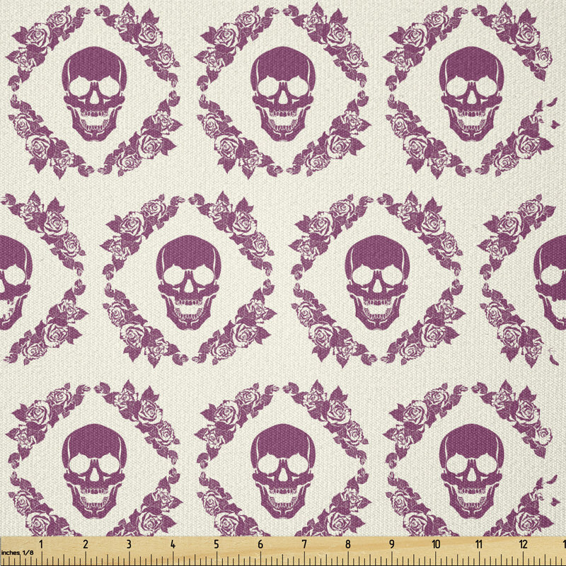 Correyleigh Skull in Floral Wreath Multi-Purpose Fabric
