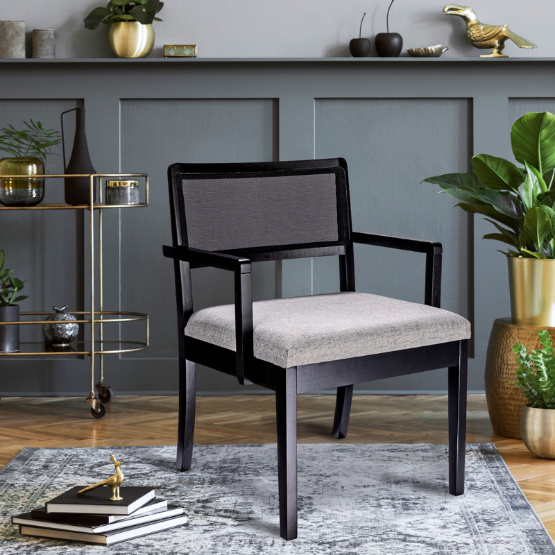Kay Upholstered Armchair, Grey/Black