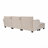 L-Shaped Corduroy Corner Sofa With Storage Armrest Cushions-1183719963