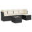 Vidaxl Garden Sofa Set Black