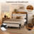 Upholstered Queen Bed Frame With Led Headboard-128988062