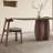 Matte Rock Slab Dining Table - Solid Wood Frame-102423404