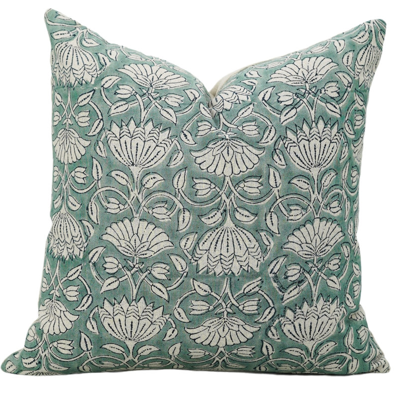 Housse de coussin en coton Floral, H 24 po x l 24 po