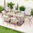 Cassily 6 Person Patio Dining Set With Oval Table, Cushions Included