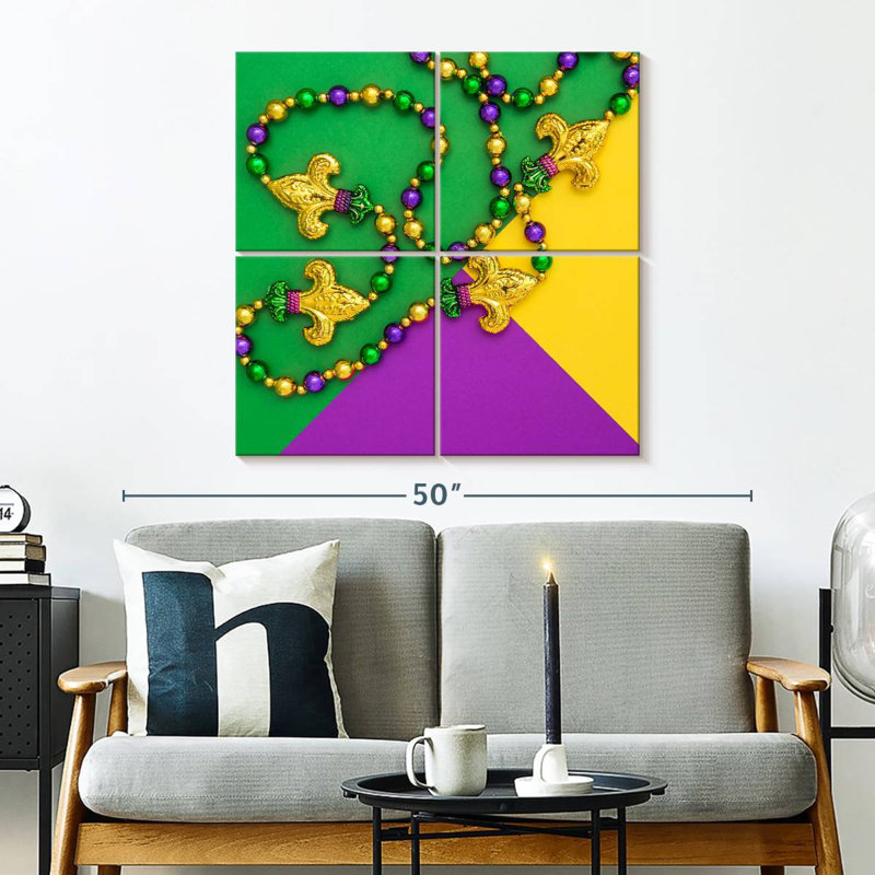 Bijoux Lelend Mardi Gras, H 32 po x l 32 po