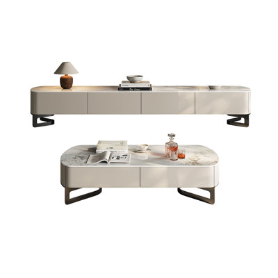 Italian style TV stand coffee table combination