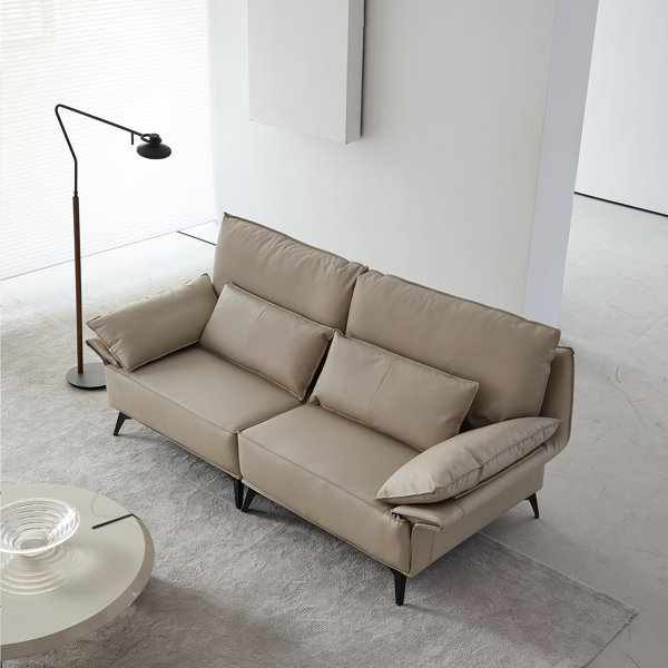Latitude Run® Modern Living Room 86.61-Inch Loveseat Leather Sofa | Wayfair