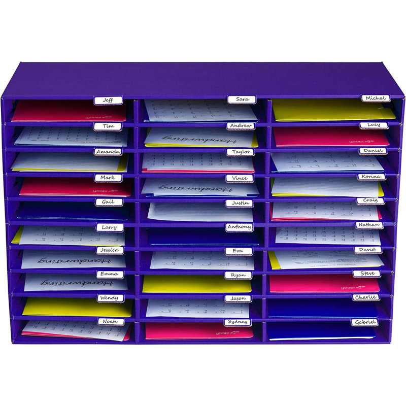 Classeur à 30 emplacements pour classeur, Mauve