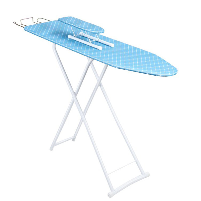 42" Full-Size Ironing Board - 4-Leg Fold-Up, Height Adjustable Blue