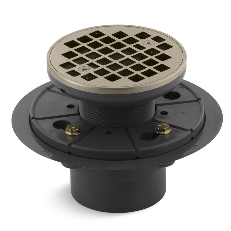 Drain de douche rond 3 po, Bronze brossé vibrant