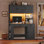 Bureau intelligent l 47,2 po x H 70,9 po avec huche, bureau d'ordinateur avec station de charge, lumières à DEL de 16 couleurs, porte-revues et tablettes réglables, table d'écriture pour bureau personnel