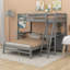 Lit superposé simple au-dessus d'un lit double avec tiroirs Jeanella-971376742