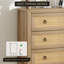 Commode 3 pièces en rotin pour chambre à coucher, commode haute 29 po, commode haute Boho avec rangement, commode en bois pour commode pour chambre à coucher, chambre de bébé, salon