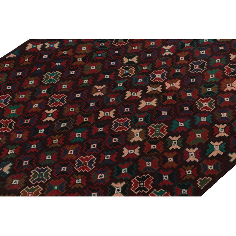 Hand Knotted Wool Area Rug in Brown