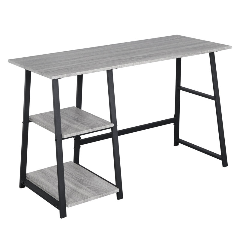 Neomi Rectangular Desk, Black, Gray