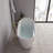 55" Streamline Soaking Glossy White Freestanding Tub With Internal Drain-108964767