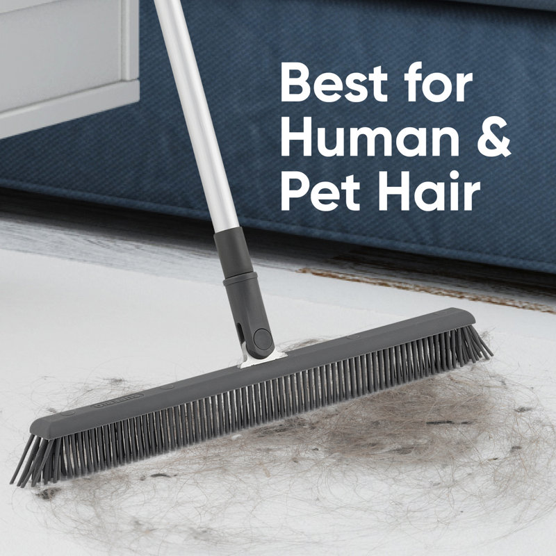 Slim Silicone Broom with  Telescoping Handle
