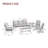 Charron Outdoor Metal 7-person Patio Set With Two Tables and Wicker Decor-793459656