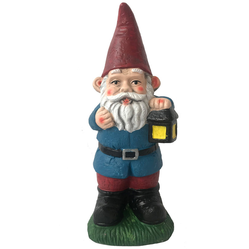 Gnome en ciment 8 "avec lanterne