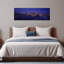 Reflection of buildings in a river at night Mississippi River Minneapolis and St Paul Minnesota USA 1 Piece Wrapped Canvas Panoramic Wall Art-617676907
