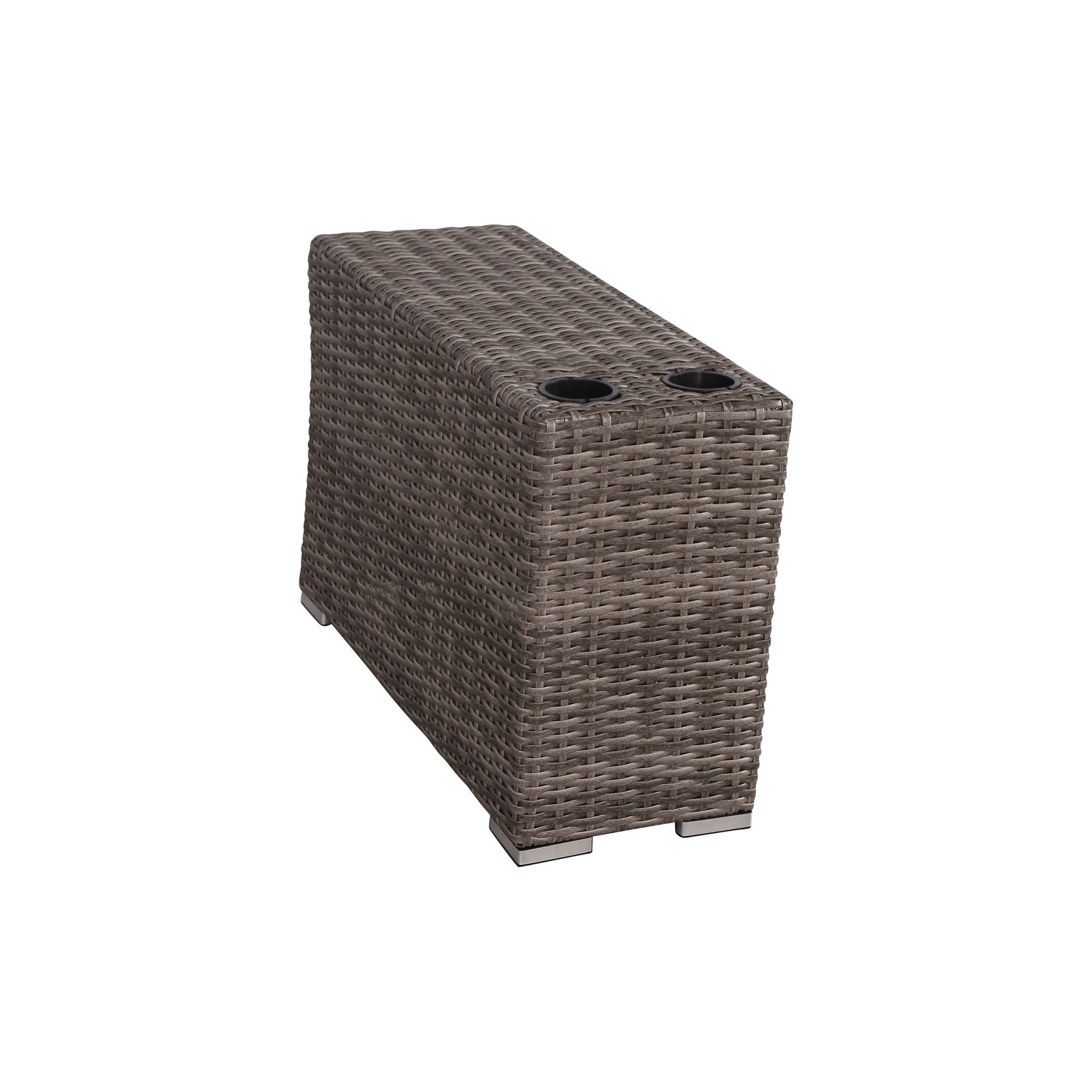 Arelys Rattan Wicker Fully Assembled 4 - Person Seating Group with Cushions, Mixed Gray, Olefin Gray