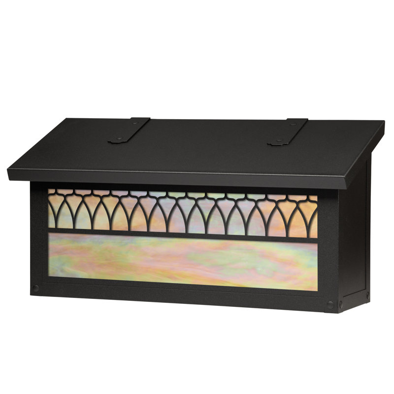 Boîte aux lettres murale Abingt, Or irisé, Noir texturé