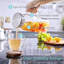 Ensemble de 2 pichets en verre de 1,2 litre avec couvercle et bec verseur en verre pour carafe d'eau glacée à l'eau froide-116323324