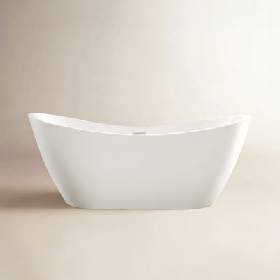 Ophelia 71" Freestanding Soaking Acrylic Bathtub