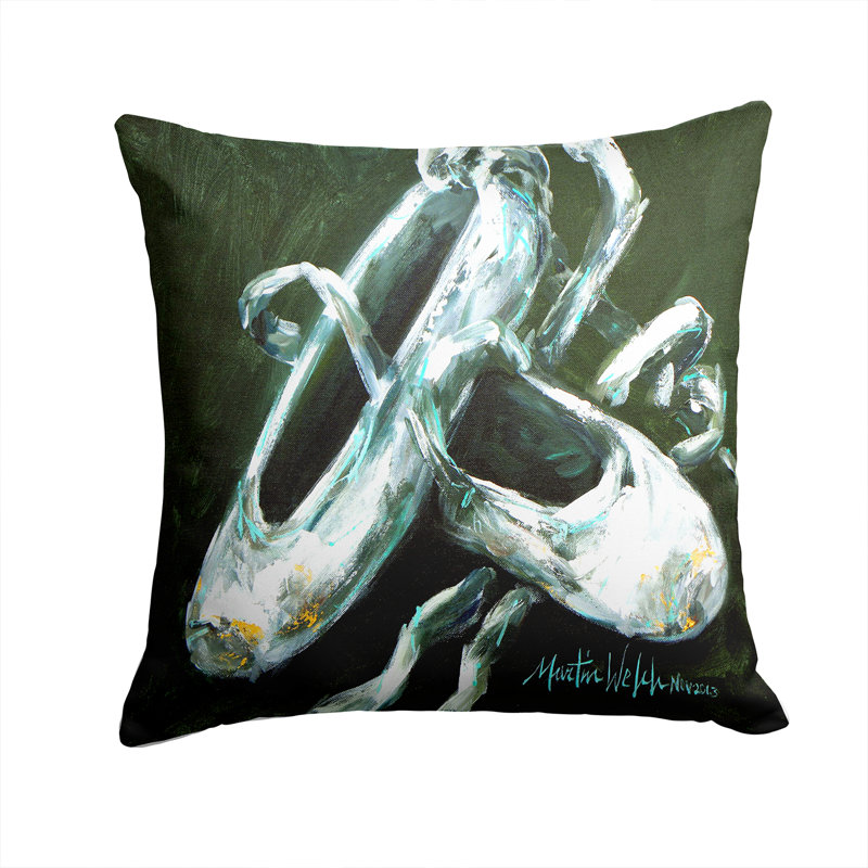 Coussin décoratif intérieur/extérieur ballet golden orteils, H 14 po x l 14 po x P 4 po