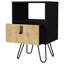 Table de chevet moderne et noire - Option de rangement spacieuse pour la chambre à coucher