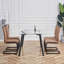 Chaises de salle à manger, chaise d'appoint rembourrée à haut dossier en tissu