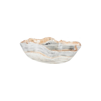 Bol en onyx coulé, faux fini, petit