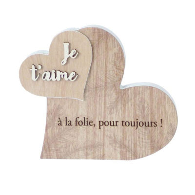 Plaque en forme de cœur Je T'aime