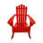 Reclining Wooden Outdoor Rocking Adirondack Chair, Red-416756879