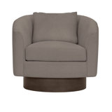 Camino 32'' Wide Genuine Leather Top Grain Leather Swivel Barrel Chair