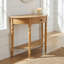 Table d'entrée en demi-lune rustique avec console et rangement pour couloirs étroits-420276198
