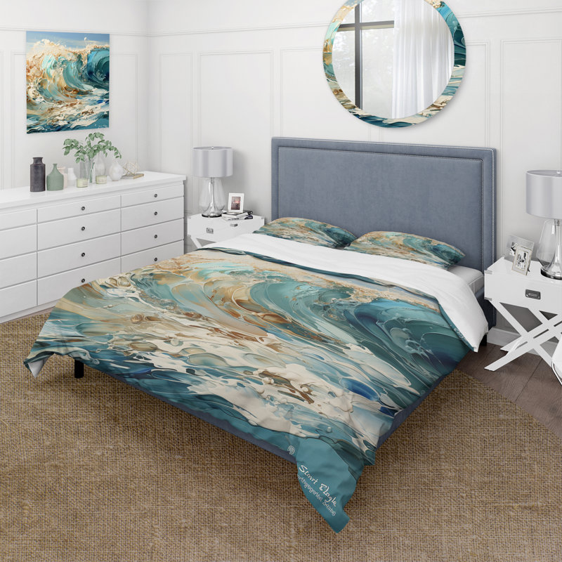 Ensemble de housse de couette Ocean Charm, Housse de couette très grand + 2 très grandes ta