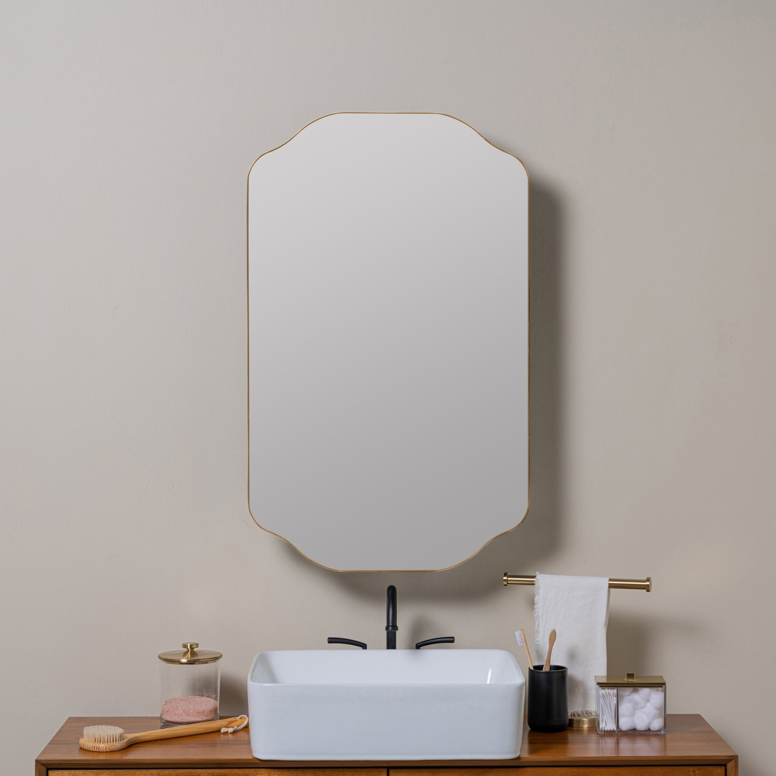 Eaton Medicine Cabinet, Recess Mount, Gold