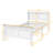 Bed Frame With Headboard And Footboard, Solid Wood Platform Bed Frame With Wooden Slat Support, Sleigh Bed For Guest, Adult-110824795-110824796