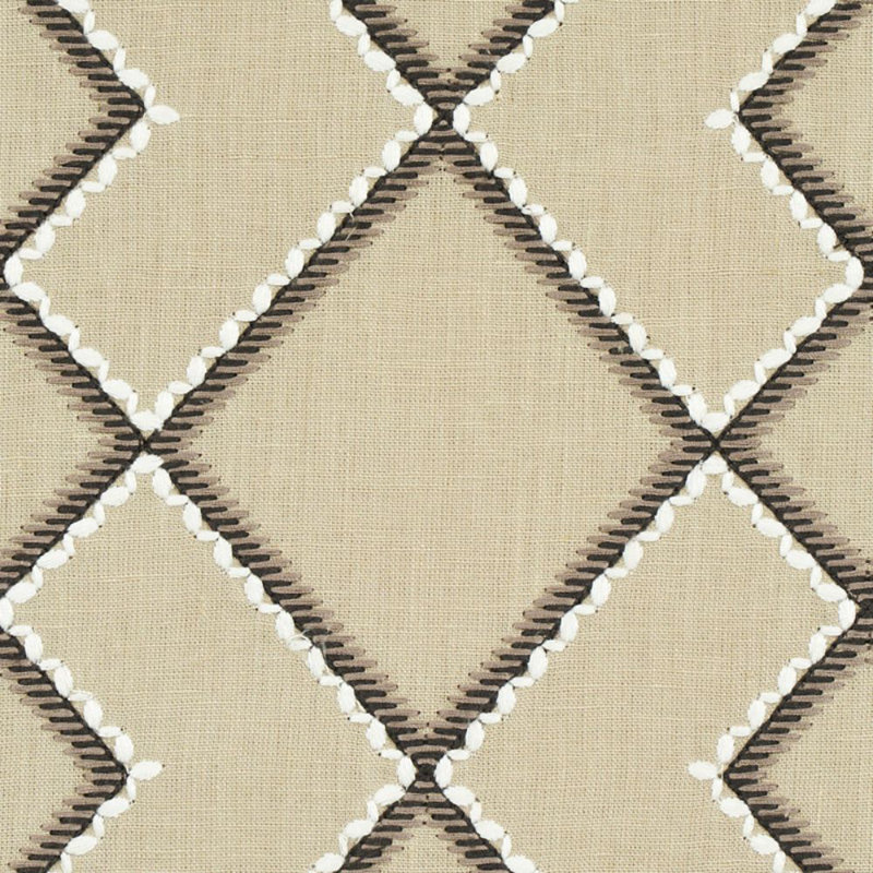 Branson Embroidery Fabric, Taupe