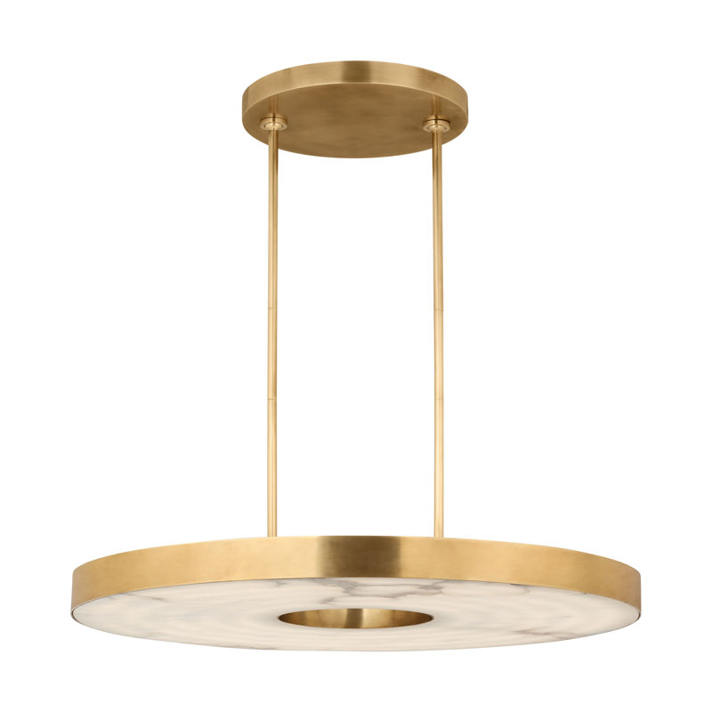Wyllis LED Chandelier, 2.5" H x 36" W x 36" D, Hand Rubbed Antique Brass