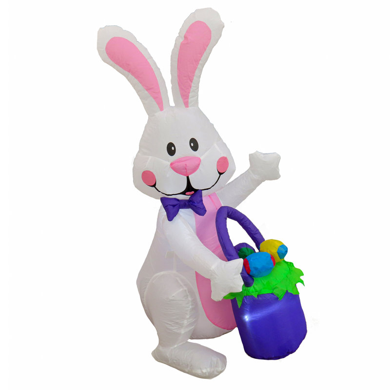 Lapin de Pâques gonflable de 48 po The Holiday Aisle®