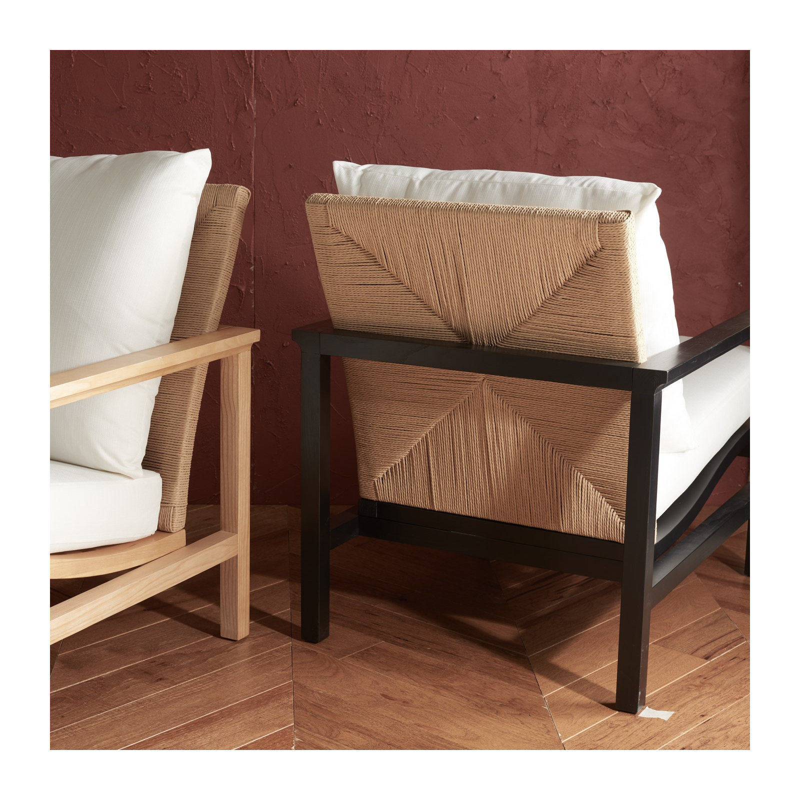 Upholstered Armchair, Black