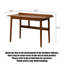 Bureau nordique en bois massif rétro