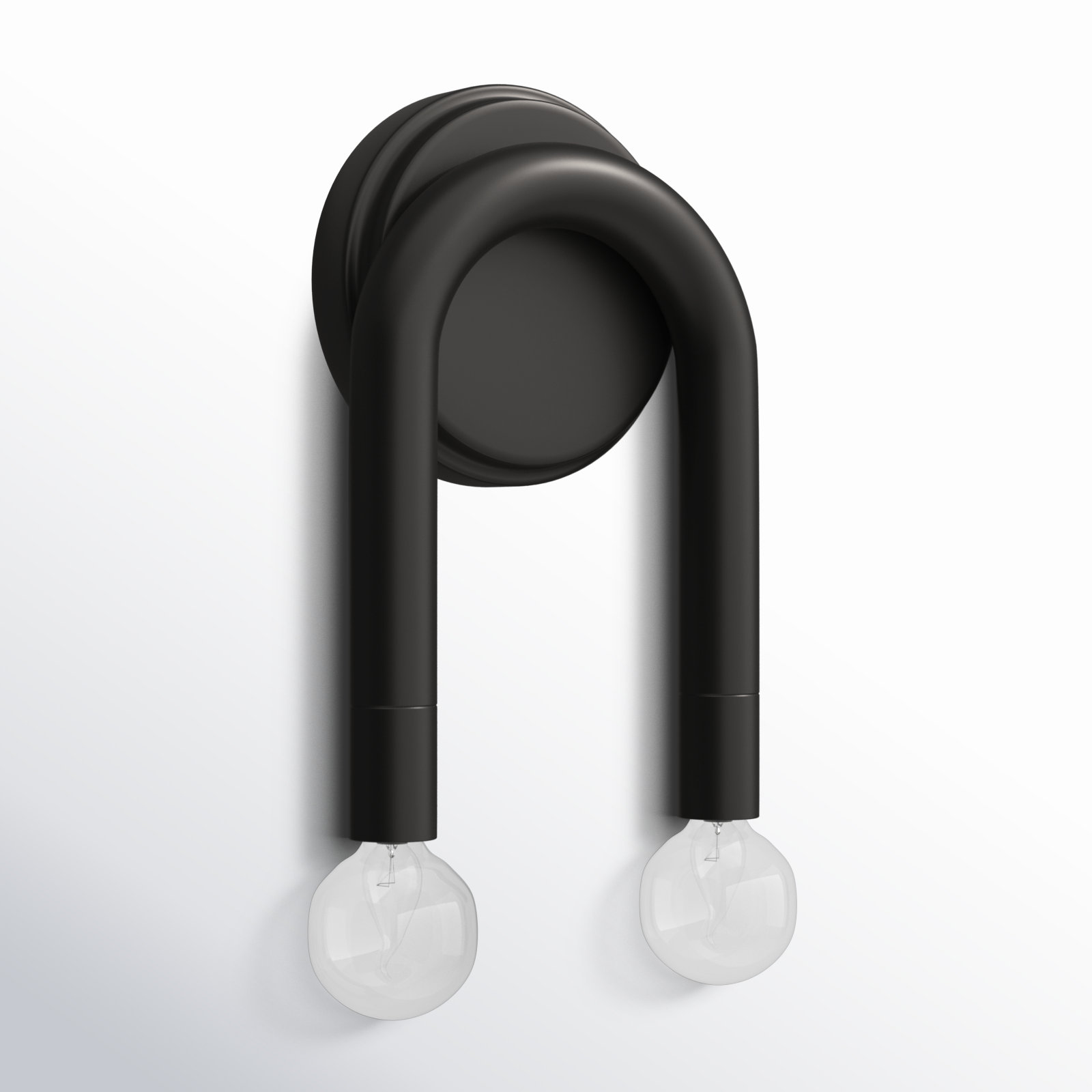 Yula 2 Light Dimmable Wall Sconces, Matte Black