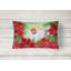  Coussin décoratif intérieur / extérieur Pomeranian Poinsettias