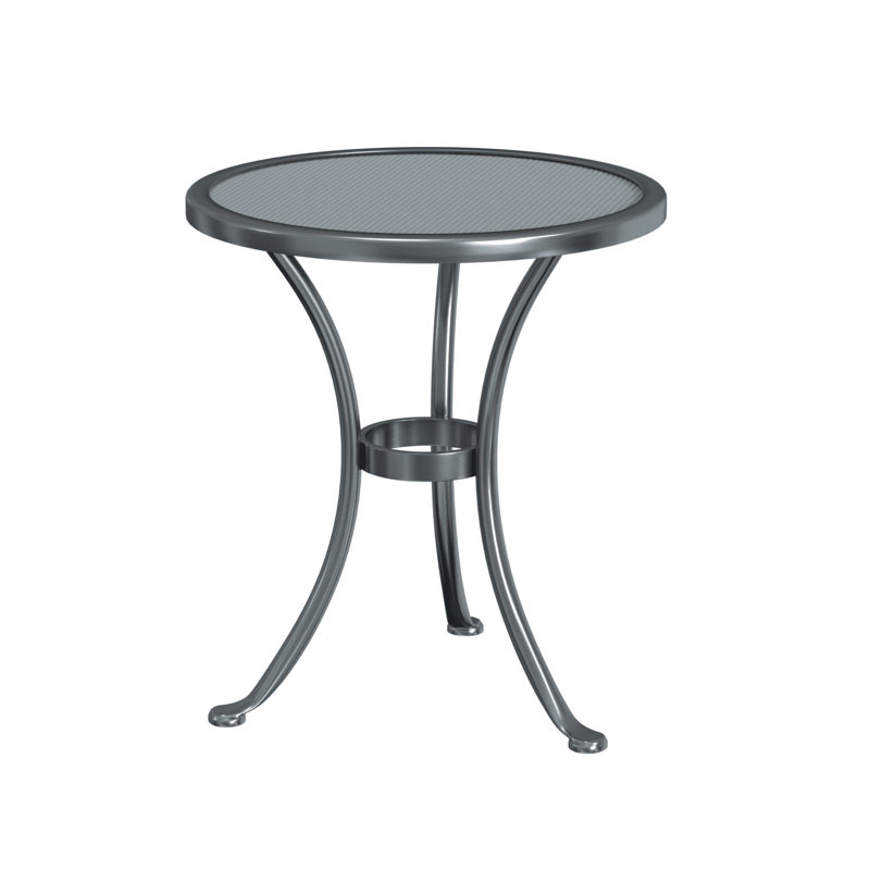 Outdoor Round Side Table, Carbon Black