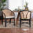 Norah Fabric Rattan Arm Chair Dining Chair